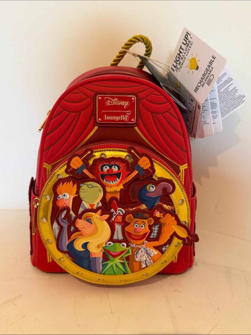 Loungefly Red and Yellow Muppets Mini Backpack
